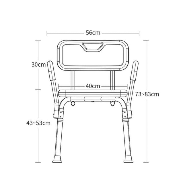 TRYCARE waterproof shower chair with backrest and armrests - photo 2