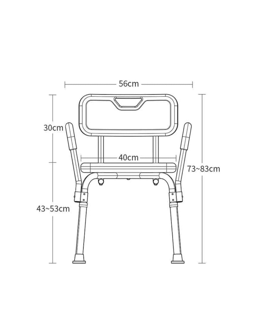 TRYCARE waterproof shower chair with backrest and armrests - photo 2