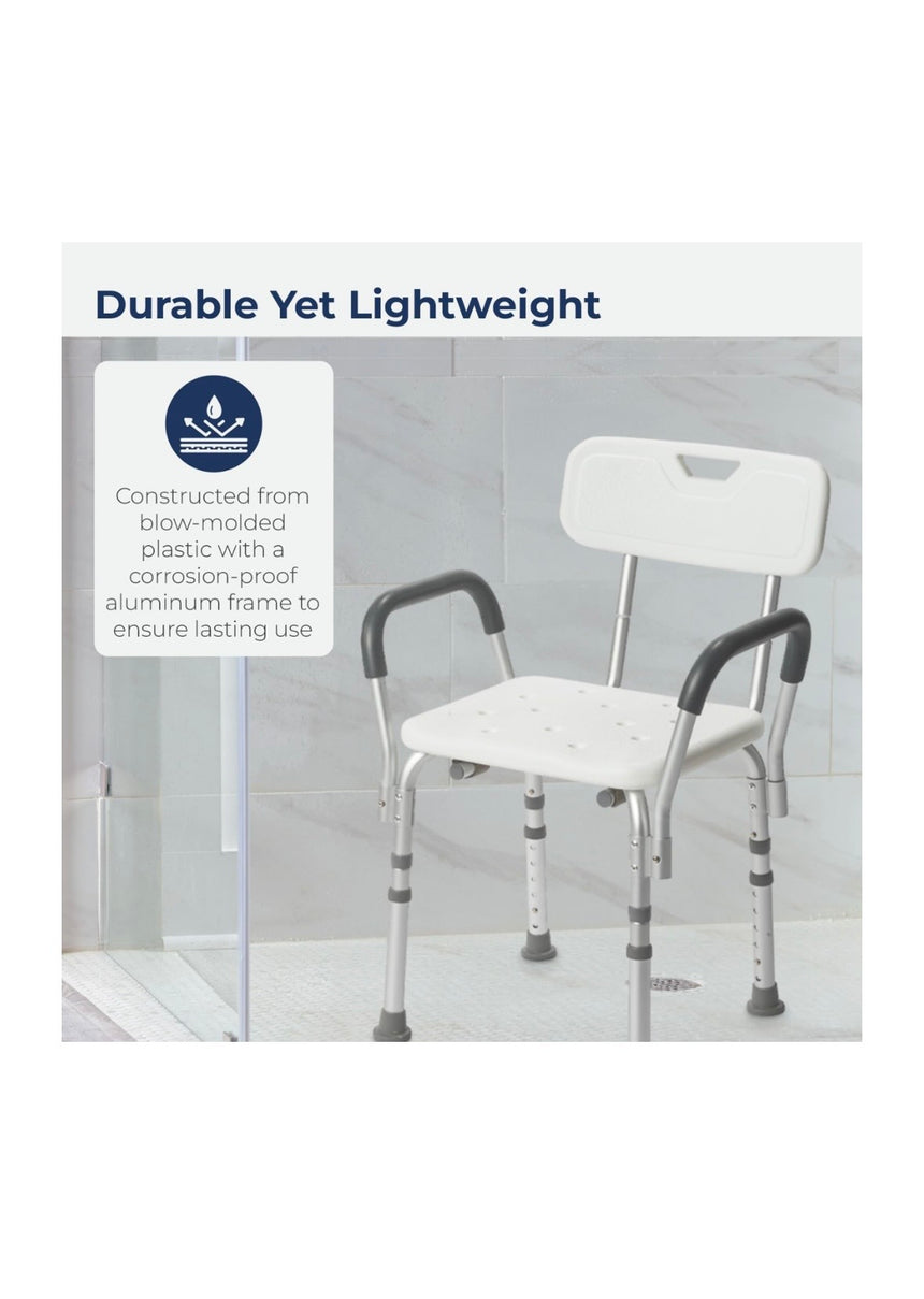 TRYCARE waterproof shower chair with backrest and armrests - photo 3