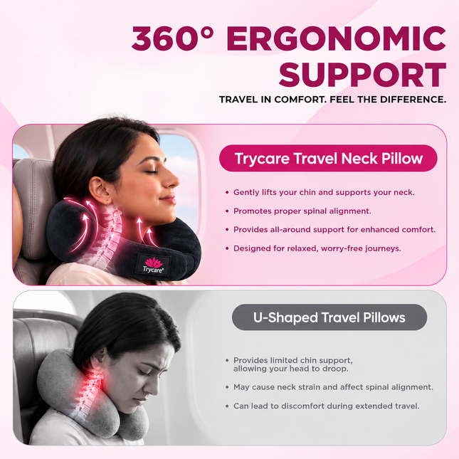 TRYCARE TravelEase travel neck pillow in night black - photo 2