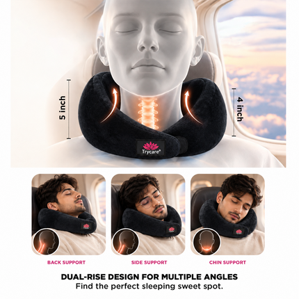 TRYCARE TravelEase travel neck pillow in night black - photo 3