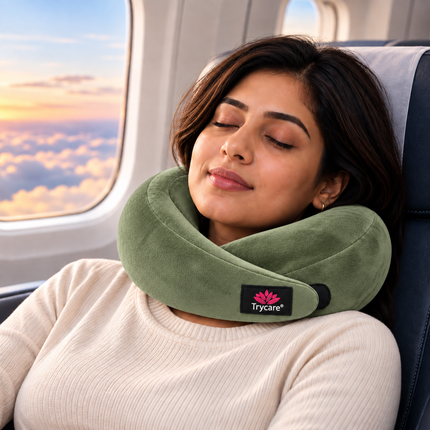 TRYCARE TravelEase travel neck pillow in sage green - photo 5